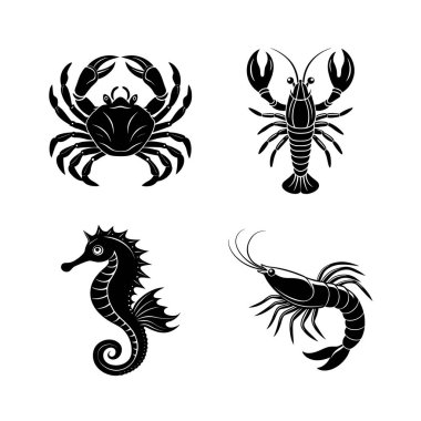 Domestic Aquatic Animal vector silhouette bundle clipart