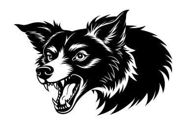 Vorder collie dog vektör silueti sanat illüstrasyonu