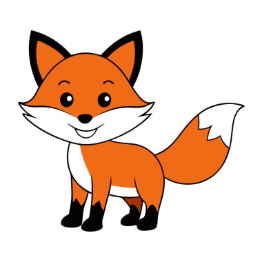 Komik Fox vektör sanat illüstrasyonu