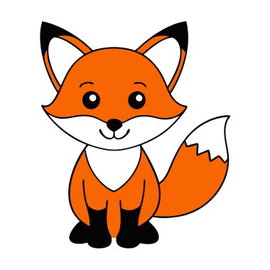 Komik Fox vektör sanat illüstrasyonu