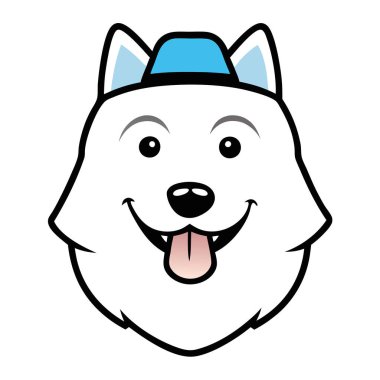 Komik bir köpek kafası vektör sanatı.