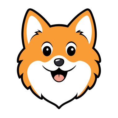 Komik Pomeranya köpek kafası vektör sanatı