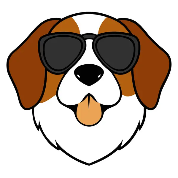 Komik Azize Bernard Köpek kafa vektör sanatı