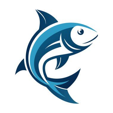Balık logosu sanat illüstrasyonu