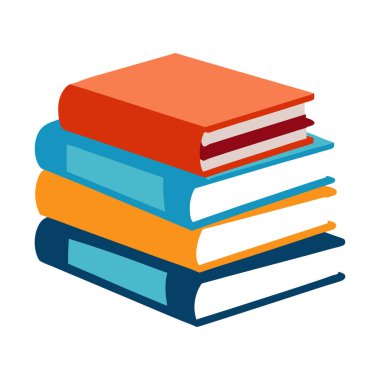 Kitap vektörü çizimi yığını