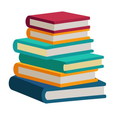 Kitap vektörü çizimi yığını