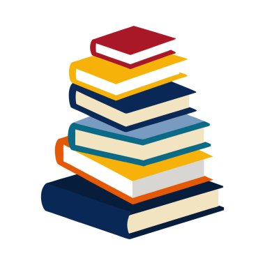 Kitap vektörü çizimi yığını