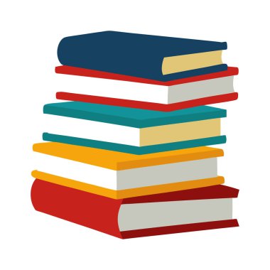 Kitap vektörü çizimi yığını