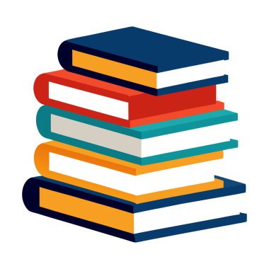 Kitap vektörü çizimi yığını