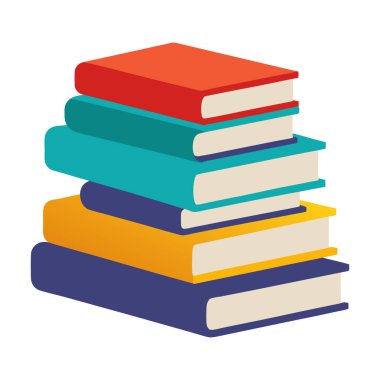 Kitap vektörü çizimi yığını