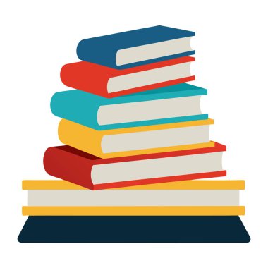 Kitap vektörü çizimi yığını
