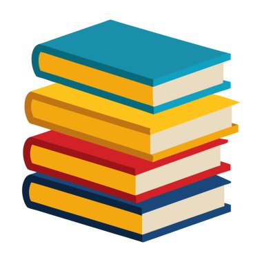 Kitap vektörü çizimi yığını