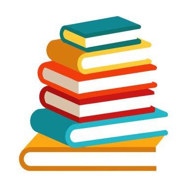 Kitap vektörü çizimi yığını