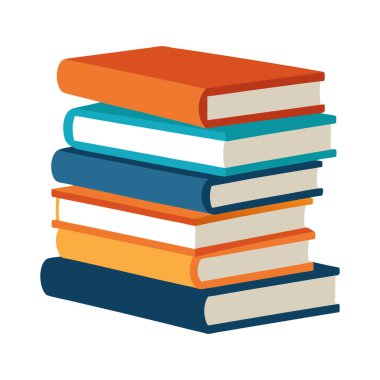 Kitap vektörü çizimi yığını