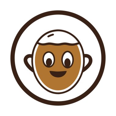 Komik Kahve logosu vektör sanat çizimi