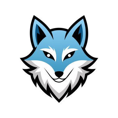 Kuzey Kutbu tilki başlı maskot logosu