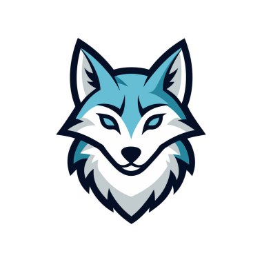 Kuzey Kutbu tilki başlı maskot logosu