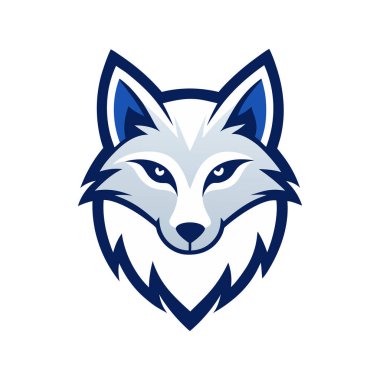 Kuzey Kutbu tilki başlı maskot logosu