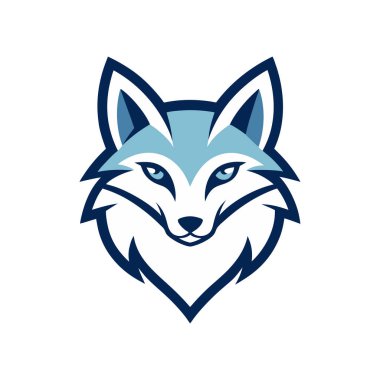 Kuzey Kutbu tilki başlı maskot logosu