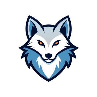 Kuzey Kutbu tilki başlı maskot logosu