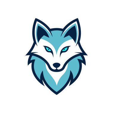 Kuzey Kutbu tilki başlı maskot logosu