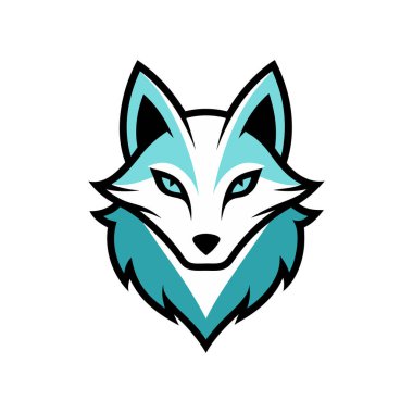 Kuzey Kutbu tilki başlı maskot logosu