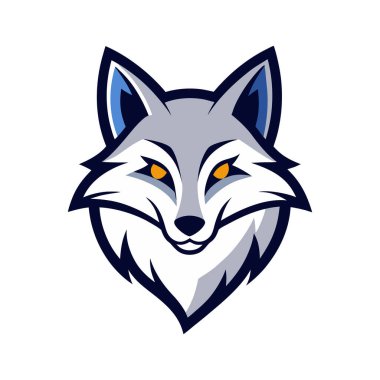Kuzey Kutbu tilki başlı maskot logosu