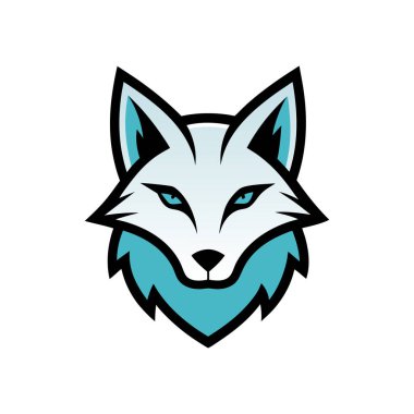 Kuzey Kutbu tilki başlı maskot logosu