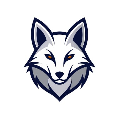 Kuzey Kutbu tilki başlı maskot logosu