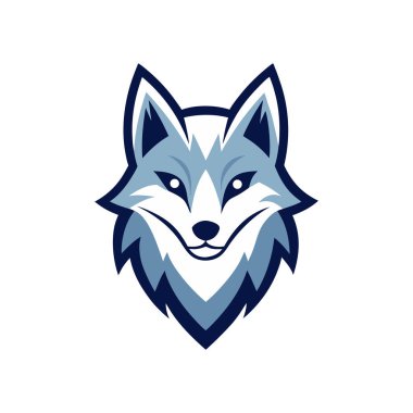 Kuzey Kutbu tilki başlı maskot logosu
