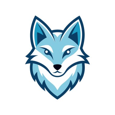 Kuzey Kutbu tilki başlı maskot logosu