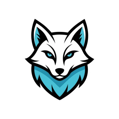 Kuzey Kutbu tilki başlı maskot logosu