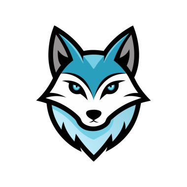 Kuzey Kutbu tilki başlı maskot logosu