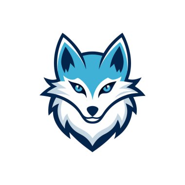 Kuzey Kutbu tilki başlı maskot logosu