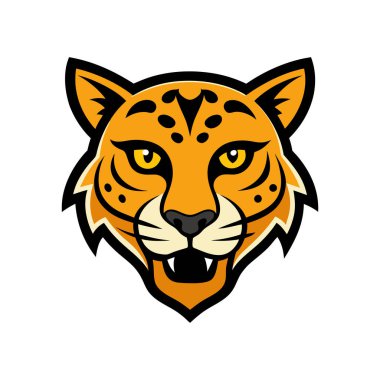 Hint leoparı baş maskotu logosu
