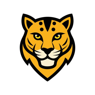 Hint leoparı baş maskotu logosu