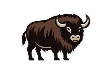 Misk öküzü maskotu logo vektör sanatı