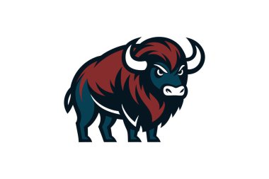 Misk öküzü maskotu logo vektör sanatı