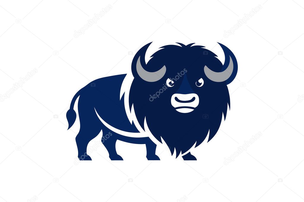 Musk ox mascot logo vector art