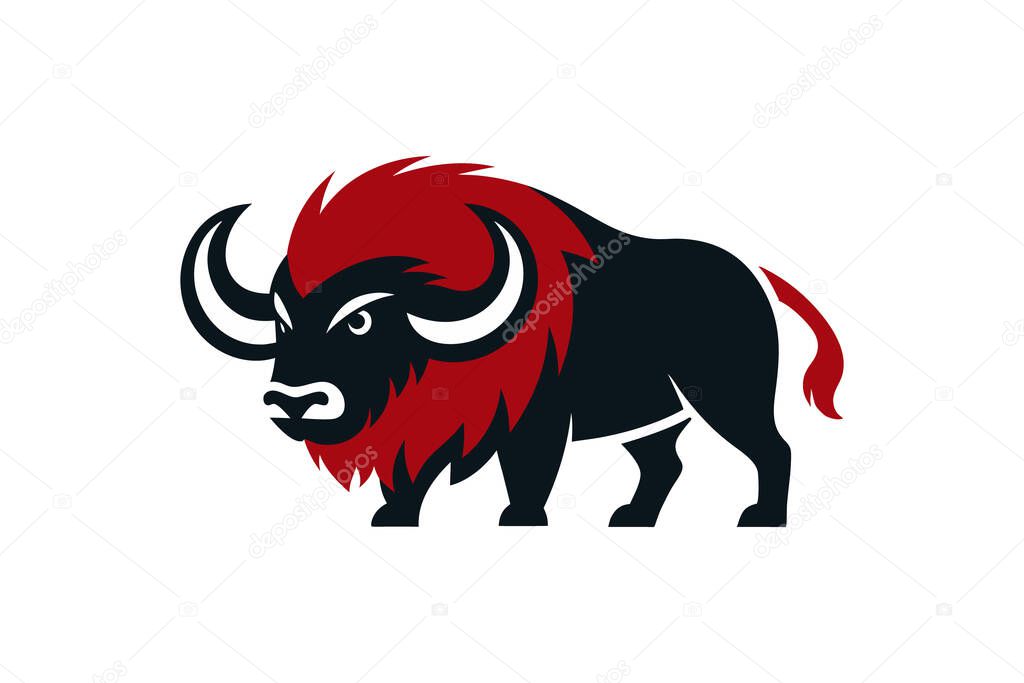Musk ox mascot logo vector art