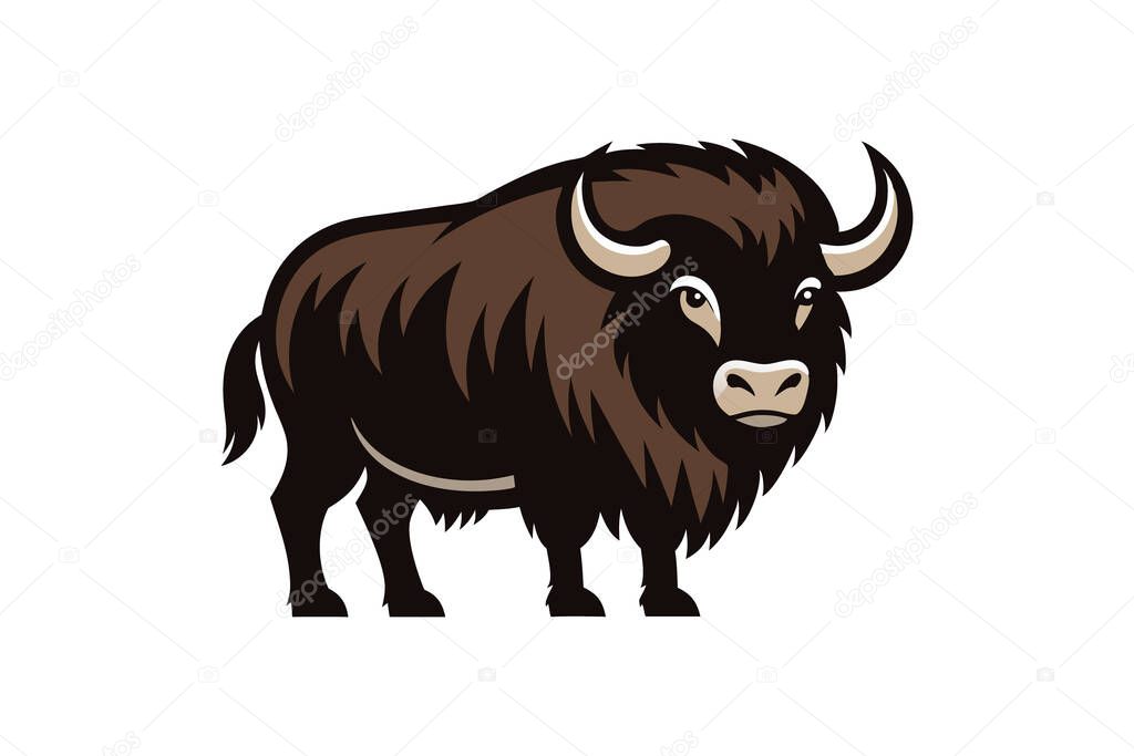 Musk ox mascot logo vector art