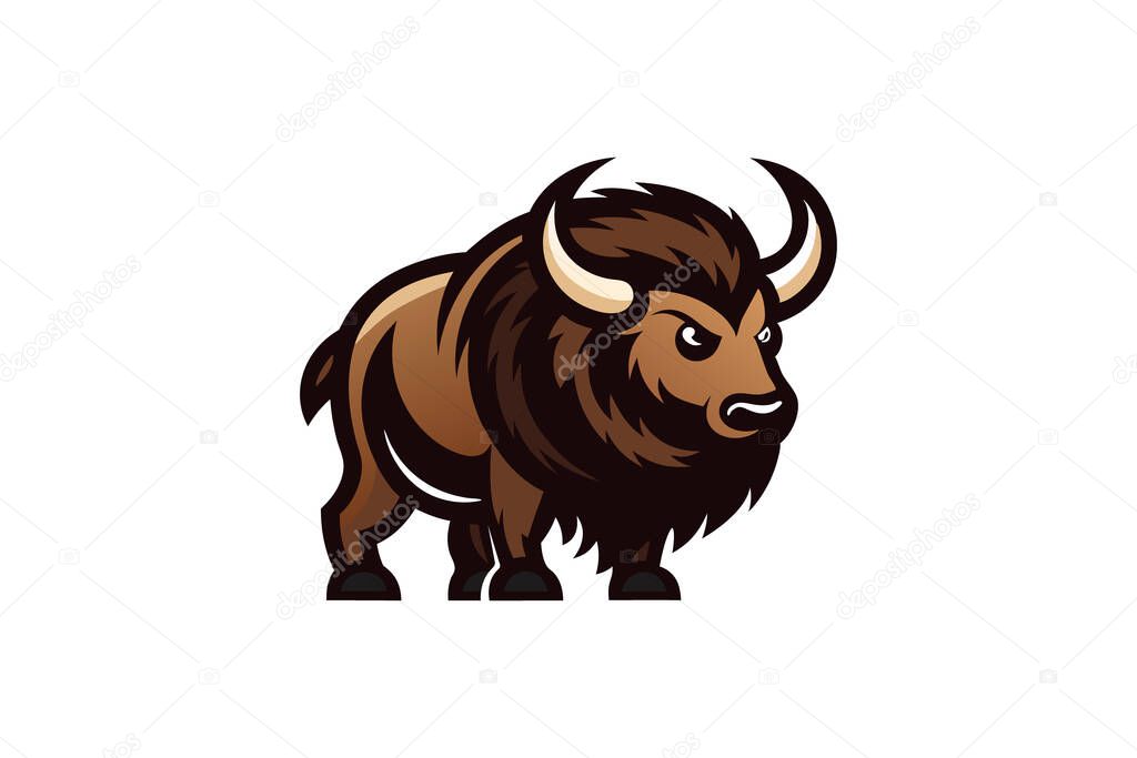 Musk ox mascot logo vector art