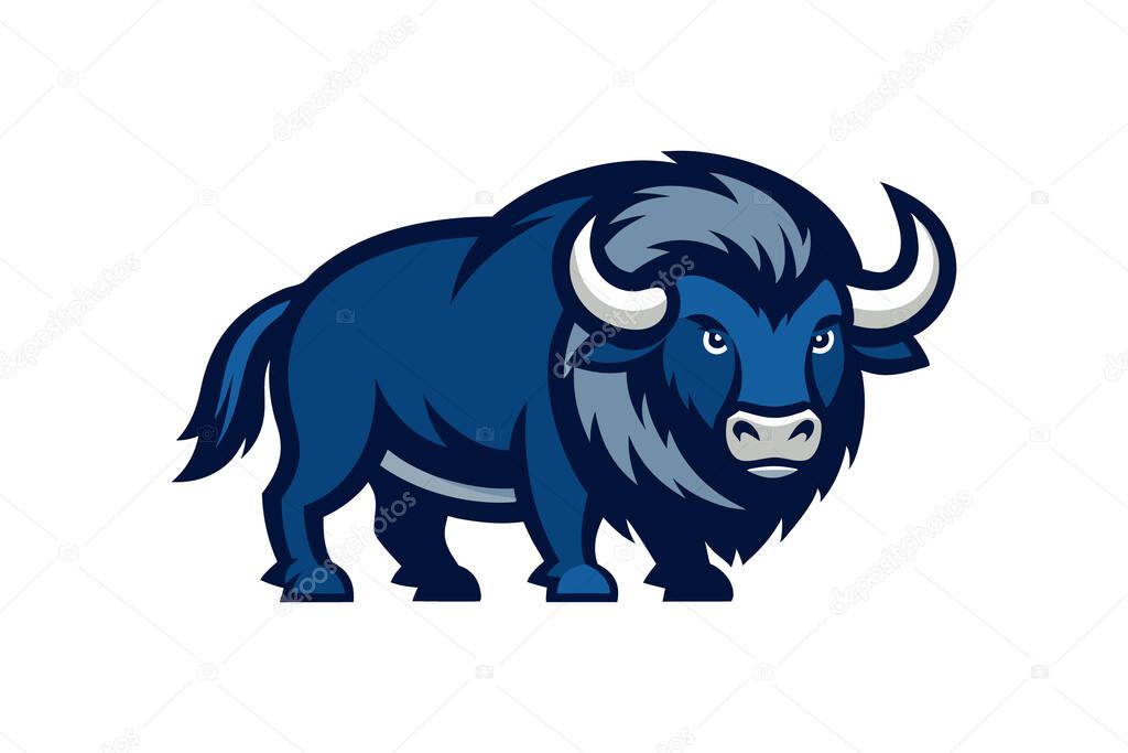 Musk ox mascot logo vector art