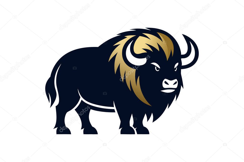 Musk ox mascot logo vector art