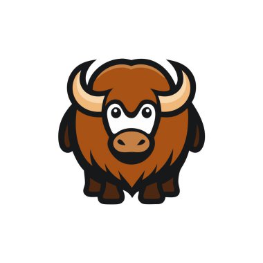 Misk öküzü maskotu logo vektör sanatı