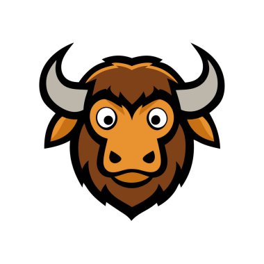 Misk öküzü kafası logo vektör sanatı
