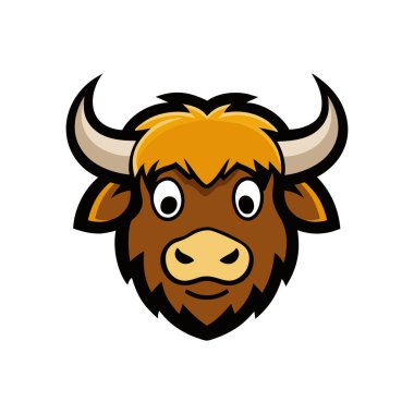 Misk öküzü kafası logo vektör sanatı
