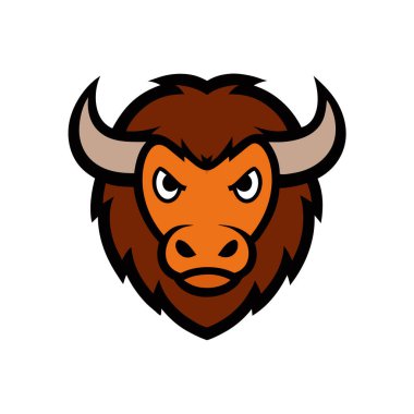 Misk öküzü kafası logo vektör sanatı