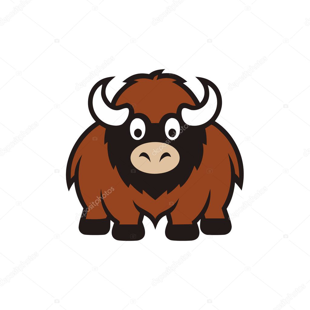 Musk ox mascot logo vector art
