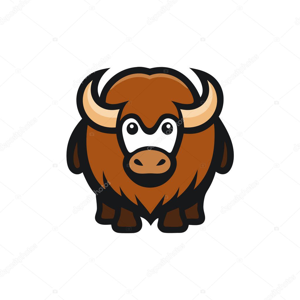 Musk ox mascot logo vector art